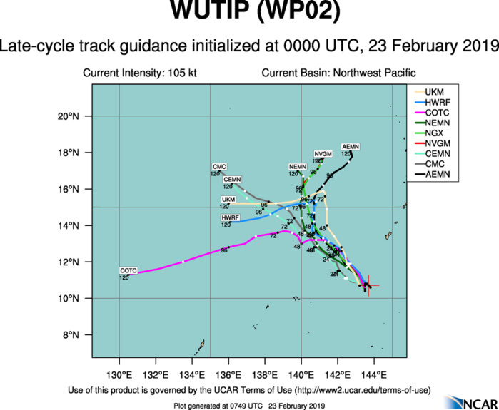 09UTC: typhoon Wutip(02W) Category 4 US, the second February category 4 in 4 years