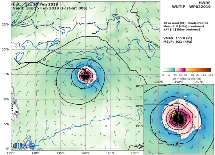 HWRF AT 12UTC: 135KT AT +6H