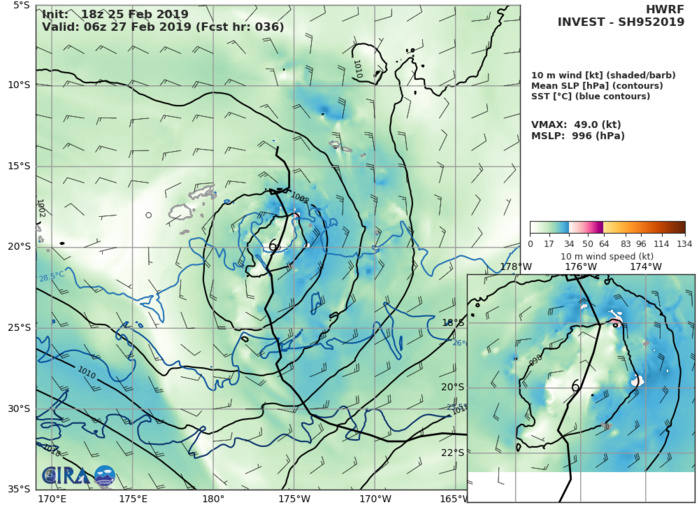 HWRF AT 18UTC: 49KT AT + 36H