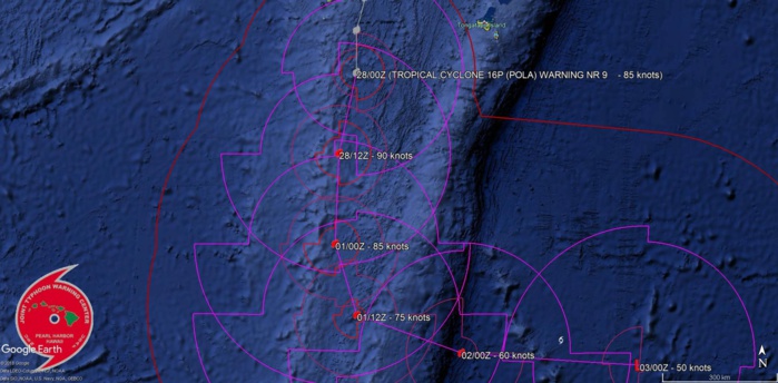 03UTC: Cyclone POLA(16P): Category 2 US  near peak intensity 