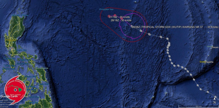 09UTC: WUTIP(02W) dissipating within 24 hours