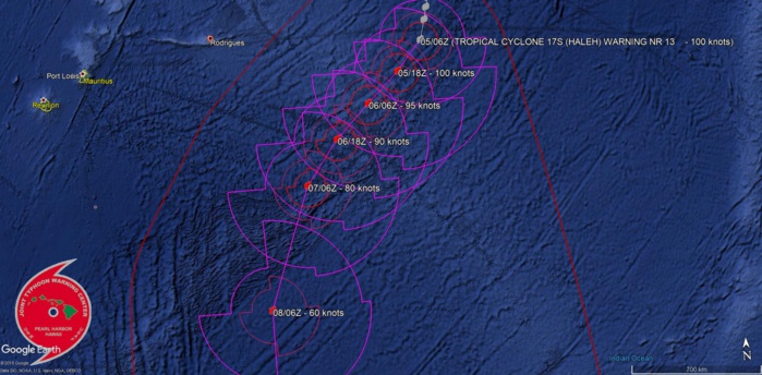 09UTC: Cyclone  HALEH(17S) category 3 US is weakening