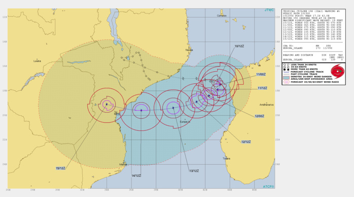 15UTC:  IDAI(18S) is intensifying west of Madagascar, could be a powerful category 4 US in 3 days and approach Beira/Mozambique