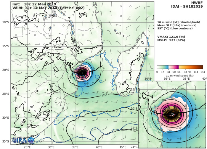 03UTC: cyclone IDAI(18S) 560km to Beira, slowly approaching, could hit the area shortly after 36hours