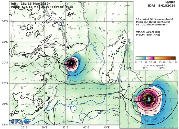 HWRF AT 18UTC: 109KT AT +18H