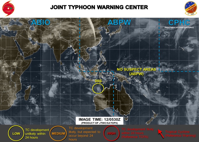 06UTC: South Indian: INVEST 98S: low chances of development next 24hours