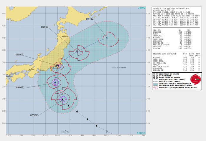 Typhoon Faxai: compact category 4, should weaken a bit before landfall/Honshu before 24h