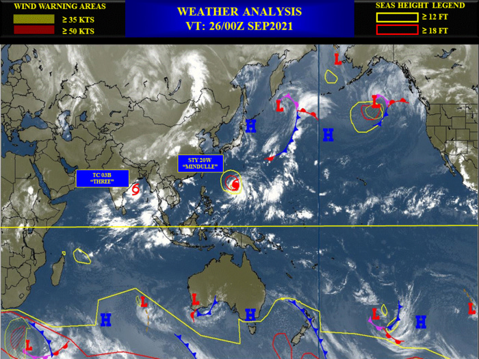 Western Pacific:Super Typhoon 20W(MINDULLE) is the 3rd CAT 5 of the season//North Indian:TC 03B making landfall within 24h,Atlantic:18L(SAM)near Super Hurricane strength,26/03utc