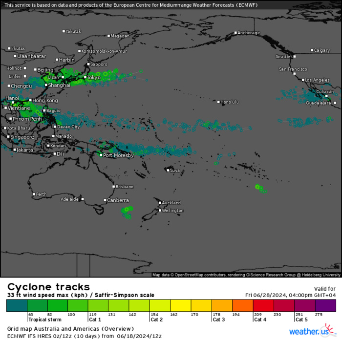 TS 01L // ECMWF 10 Day Storm Tracks// 3 Week TC Formation Probability//1900utc 