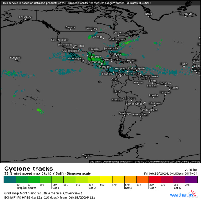 TS 01L // ECMWF 10 Day Storm Tracks// 3 Week TC Formation Probability//1900utc 