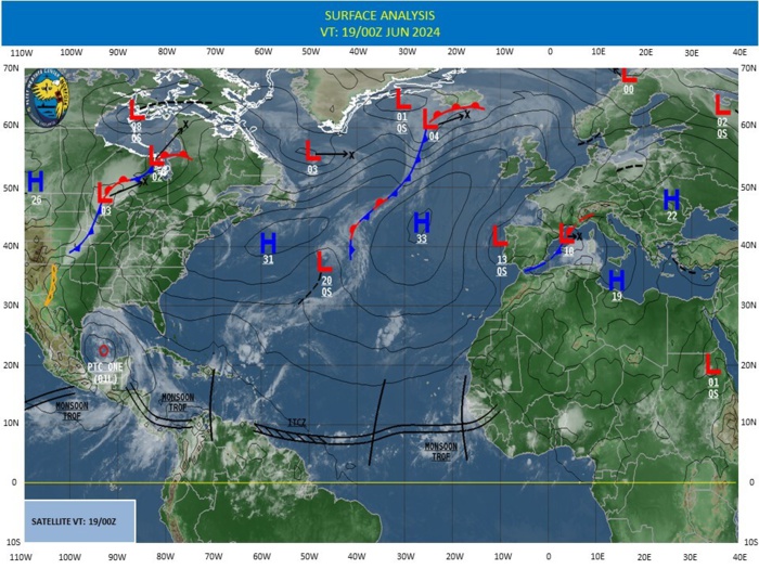 TS 01L // ECMWF 10 Day Storm Tracks// 3 Week TC Formation Probability//1900utc 