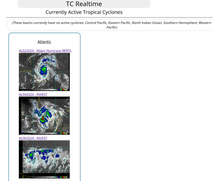 CAT 3 Hurricane 02L(BERYL) intensifying next 24h//INVEST 94L// INVEST 96L// ECMWF 10 Day Strom Tracks//3015utc