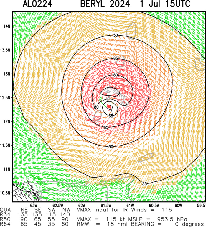 Hurricane 02L(BERYL) unprecedented CAT 4 so early in the season//03L(CHRIS) remnants//INVEST 96L//10 Day ECMWF Storm Tracks//0115utc