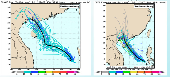 GLOBAL  DETERMINISTIC MODELS ARE IN GOOD AGREEMENT THAT INVEST 91W WILL STEER  WEST-NORTHWESTWARD AS IT CONTINUES TO SLOWLY STRENGTHEN OVER NEXT 48  HOURS.