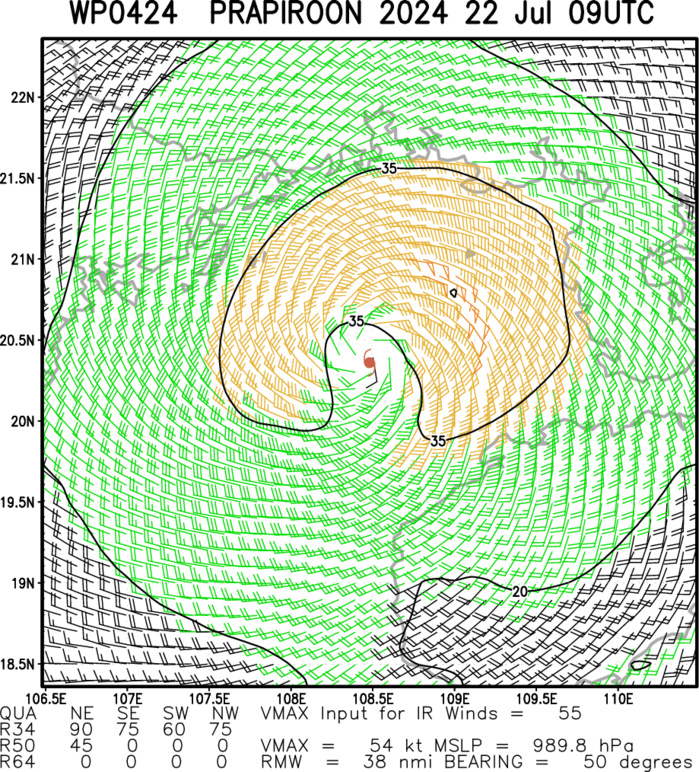 04W(PRAPIROON) landfall within 24h//05W(GAEMI) intensifying and peaking by 48h//INVEST 94W// 2209utc