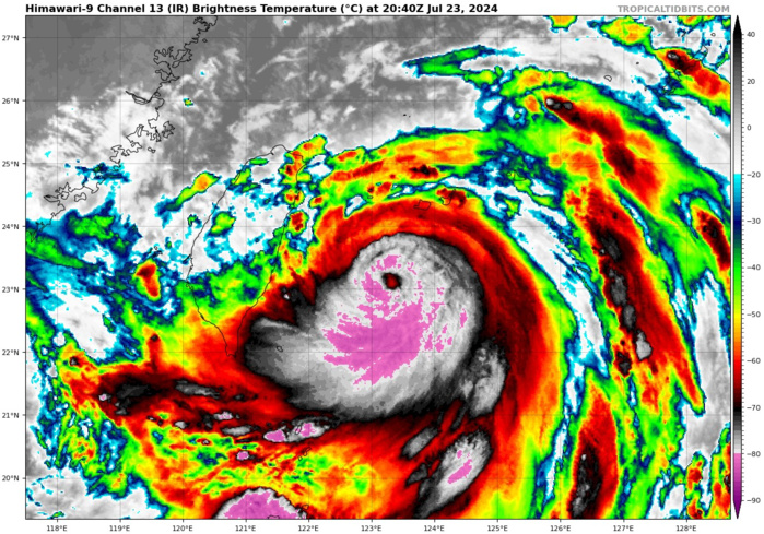 Powerful 05W(GAEMI) near Super Typhoon Intensity bearing down on TAIWAN// 2321utc