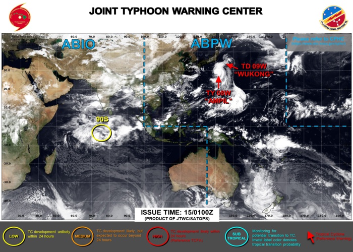 JTWC IS ISSUING 6HOURLY WARNINGS AND 3 HOURLY SATELLITE BULLETINS ON 08W. 3HOURLY SATELLITE BULLETINS ARE ISSUED ON 09W.