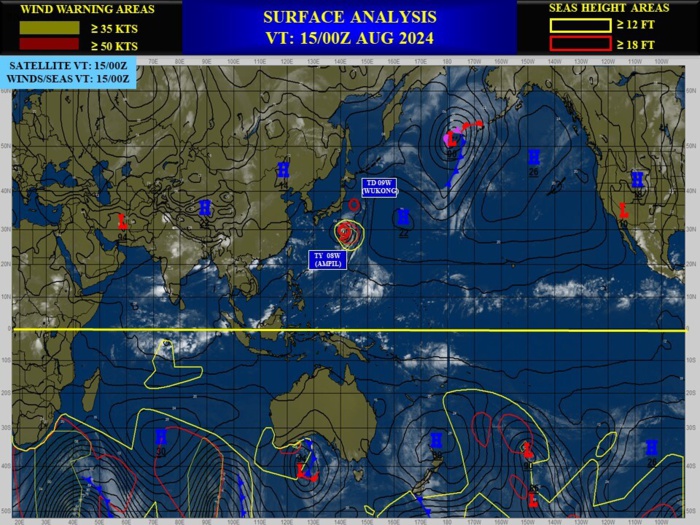 Typhoon 08W(AMPIL)Rapid Intensification within 24H//09W(WUKONG)//INVEST 90S//05L(ERNESTO)//3 Week TC Formation Probability//1503utc