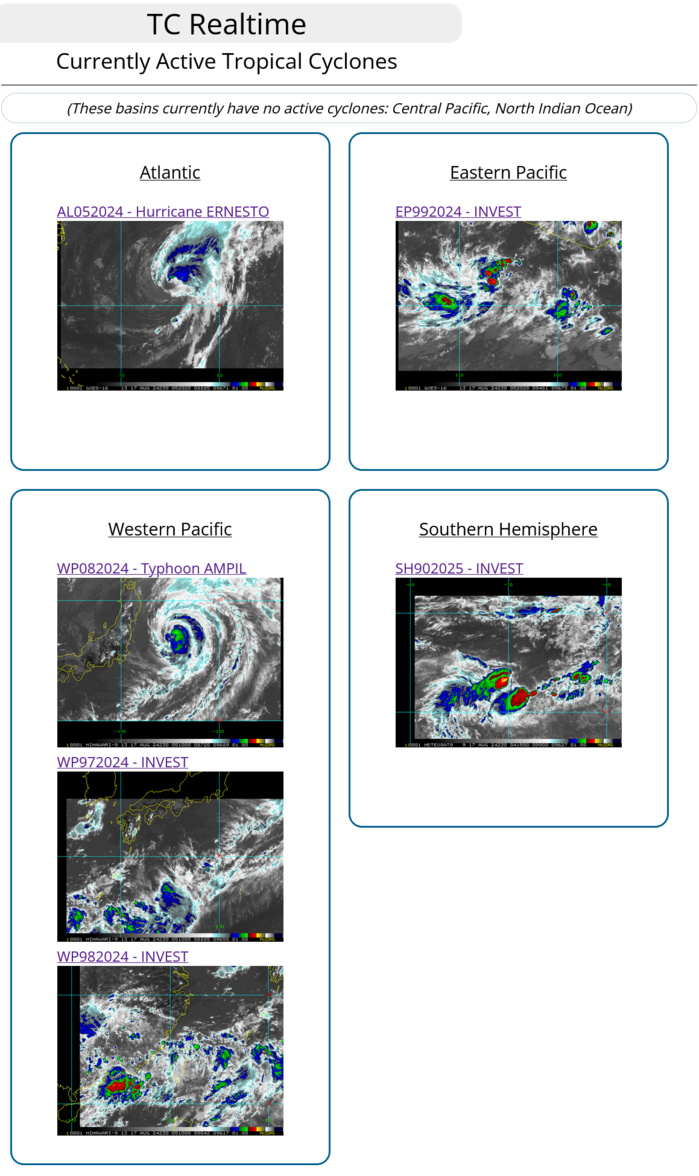 Typhoon 08W(AMPIL) peaked at CAT 4 US//INVEST 98W//INVEST 90S//HU 05L(ERNESTO) peaks at CAT 2 US//1703utc