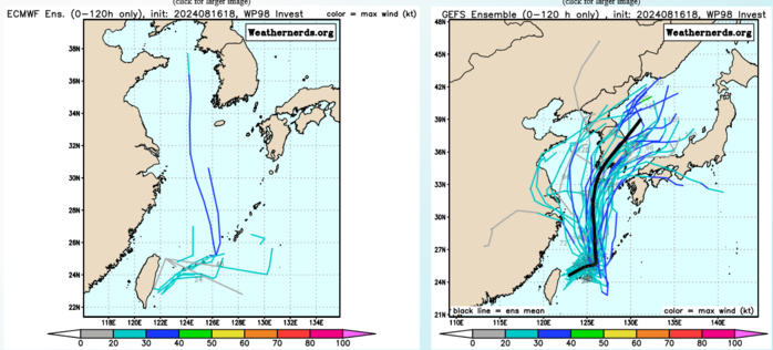 DETERMINISTIC MODELS  INDICATE THAT THE AREA OF CONVECTION (98W) WILL SLOWLY DEVELOP OVER THE  NEXT 48-72 HOURS AS IT TRANSITS NORTHEASTWARD