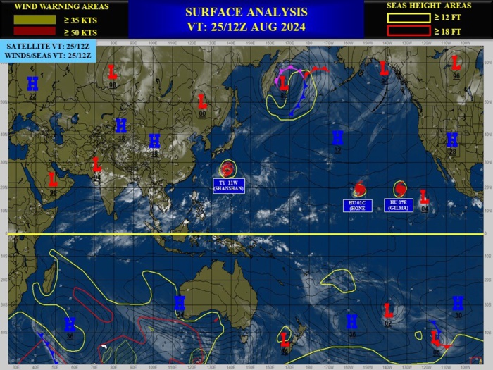 Typhoon 11W(SHANSHAN) intensifying//CAT 1 01C(HONE) brushing HAWAII//HU 07E(GILMA) peaked at CAT 4 US//INVEST 92E//2515utc