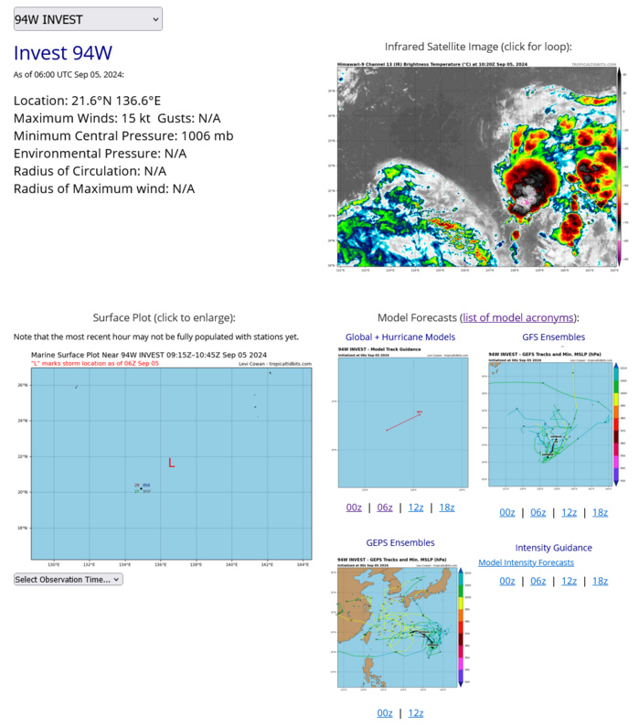 12W(YAGI) reached Super Typhoon Intensity now approaching HAINAN island// TD 13W// INVEST 94W// 0509utc