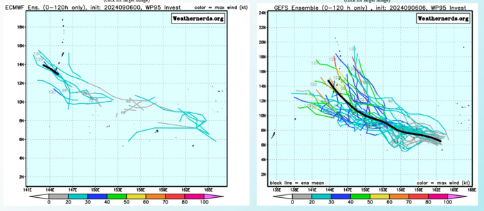 GLOBAL MODELS ARE IN GOOD AGREEMENT THAT 95W WILL  CONTINUE TO TRACK WEST-NORTHWESTWARD AND GRADUALLY CONSOLIDATE, WITH A  MORE DEFINED, DISCRETE LLC FORMING OVER THE NEXT 36-48 HOURS.