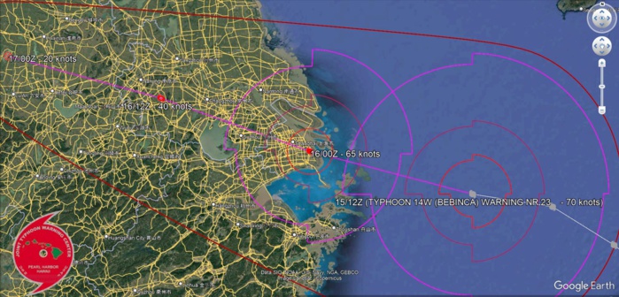 Typhoon 14W(BEBINCA) making landfall near SHANGHAI//INVEST 97W//INVEST 98W//TD 09E(ILEANA)// 1515utc