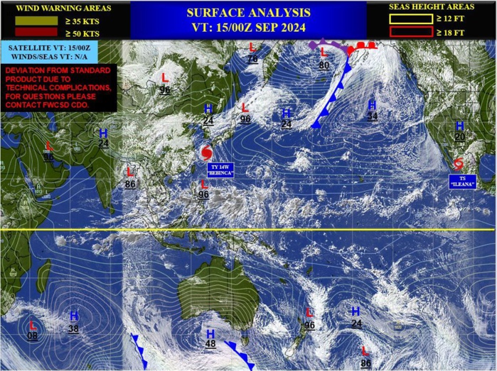 Typhoon 14W(BEBINCA) making landfall near SHANGHAI//INVEST 97W//INVEST 98W//TD 09E(ILEANA)// 1515utc