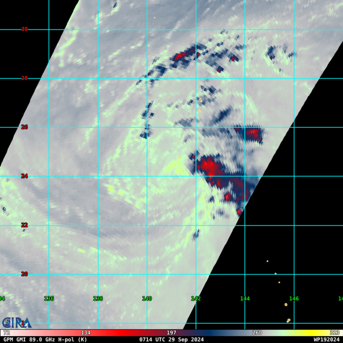 Typhoon 20W(KRATHON) up 45 Knots past 24 hours forecast to intensify within 24/48h approaching Southern TAIWAN// TS 19W(JEBI)//2909utc