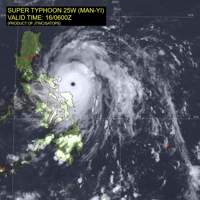 Super Typhoon 25W(MAN-YI) bearing down on the PHILIPPINES//TC 02S(BHEKI) reached CAT 1 US//Super Typhoon 27W(USAGI) Final Warning//1609utc