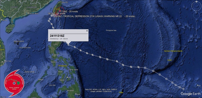 Super Typhoon 25W(MAN-YI) bearing down on the PHILIPPINES//TC 02S(BHEKI) reached CAT 1 US//Super Typhoon 27W(USAGI) Final Warning//1609utc