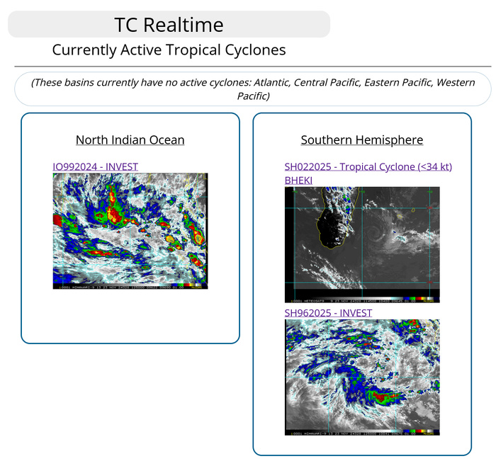 INVEST 99B// REMNANTS OF TC 02S(BHEKI)// INVEST 96S// 2306utc updates