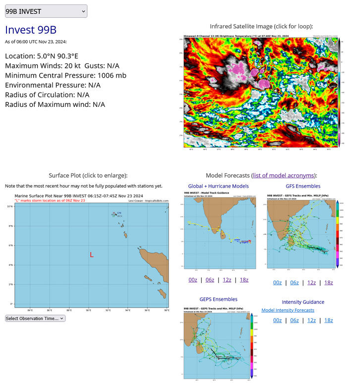 INVEST 99B// REMNANTS OF TC 02S(BHEKI)// INVEST 96S// 2306utc updates