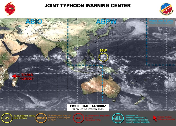 JTWC IS ISSUING 6HOURLY WARNINGS AND 3HOURLY SATELLITE BULLETINS ON 04S(CHIDO).