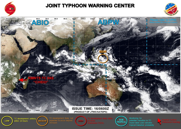 JTWC IS STILL ISSUING 3HOURLY SATELLITE BULLETINS ON 04S(CHIDO). 3 HOURLY SATELLITE BULLETINS ARE ALSO ISSUED ON 95P.