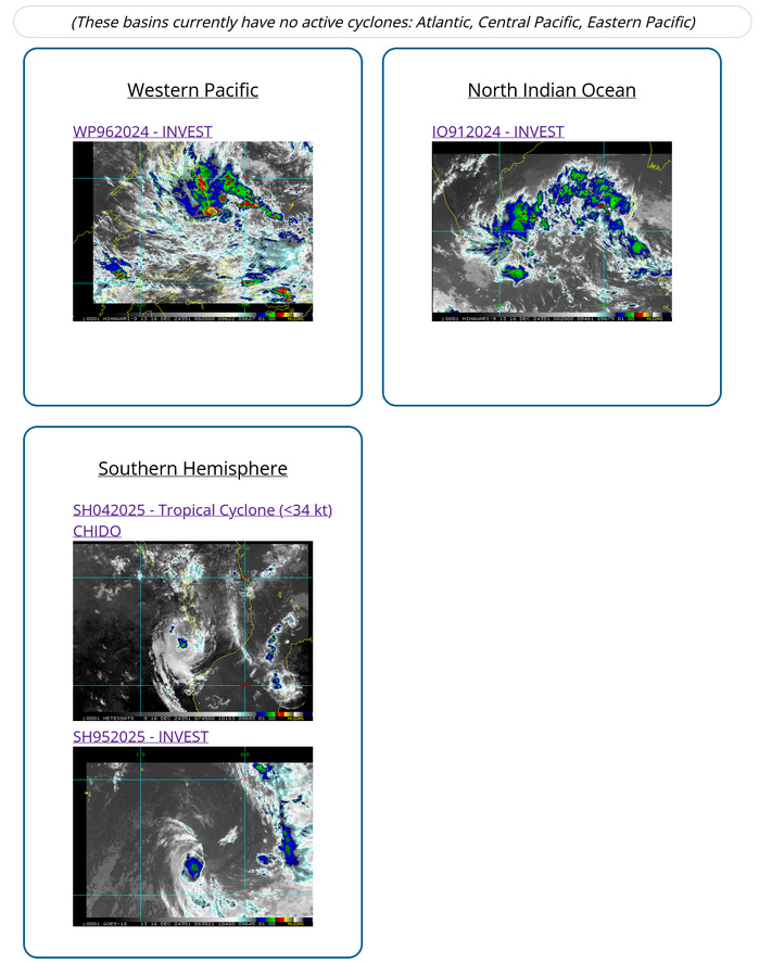 INVEST 96W// INVEST 95P// Over-land TC 04S(CHIDO)//1609utc