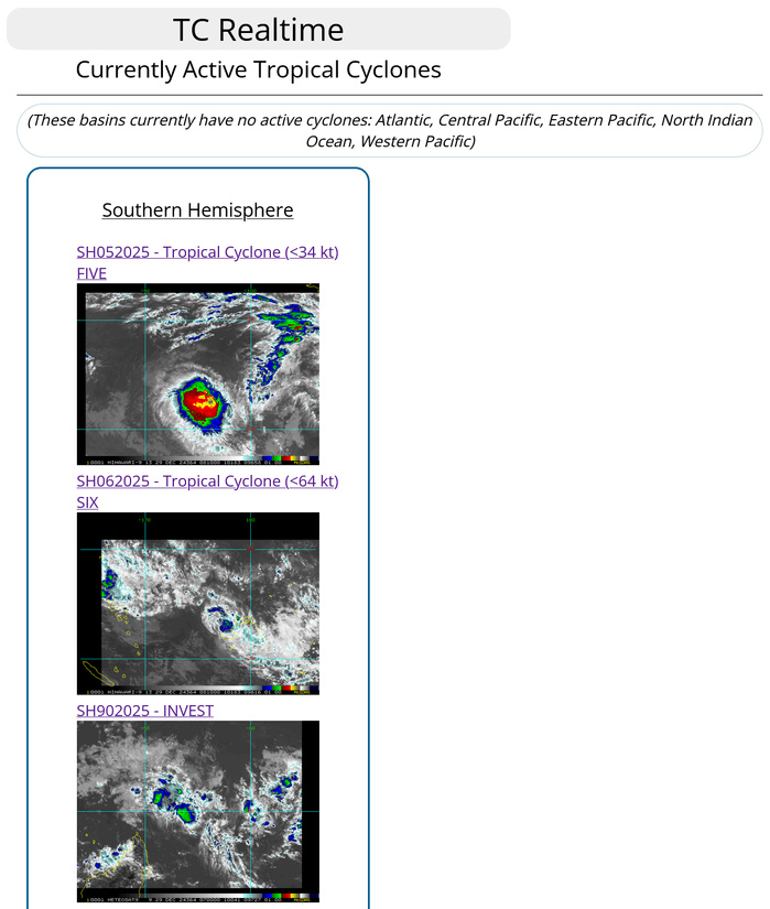 TC 06P rapidly developed clipping Northen VITI LEVU within 12h// TC 05S//3 Week TC Formation Probability//2909utc 