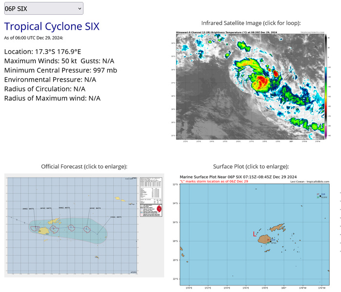 TC 06P rapidly developed clipping Northen VITI LEVU within 12h// TC 05S//3 Week TC Formation Probability//2909utc 