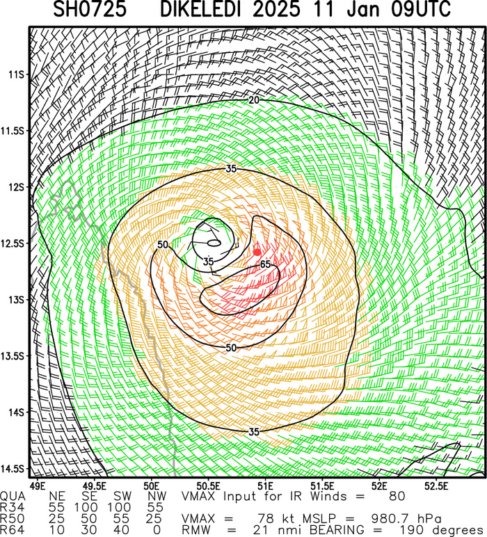 TC 07S(DIKELEDI) landfall over Northern MADAGASCAR at Typhoon Intensity re-intensifying once over the MOZ Channel//TC 08P(PITA)//3 Week TC Formation Probability//1109utc 