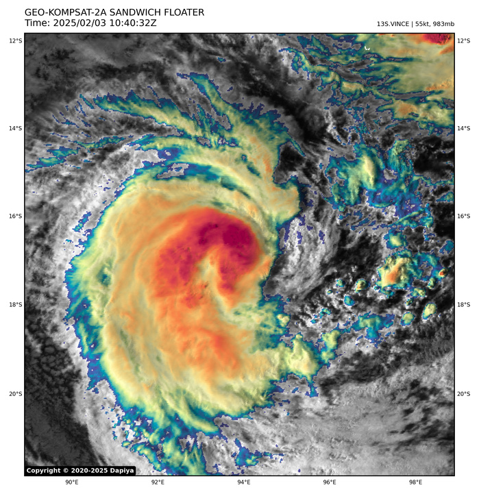 Busy Southern Hemisphere// TC 11S(FAIDA) landfall near Toamasina/MADAGASCAR//02 FEB 2025 12utc