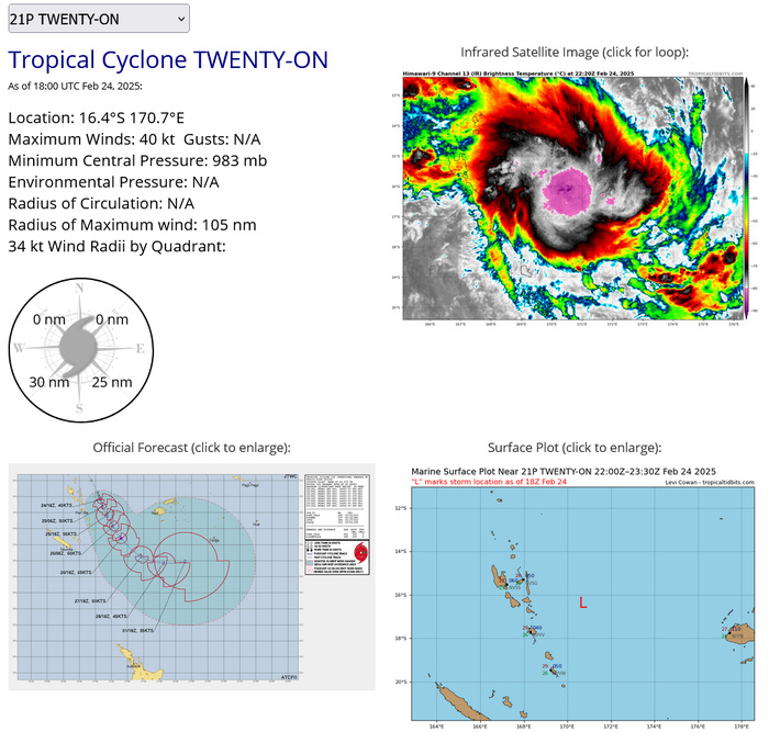 Extremely busy Southern Hemisphere// 19P(RAE) and 20S(BIANCA) CAT 2 US//2421utc 