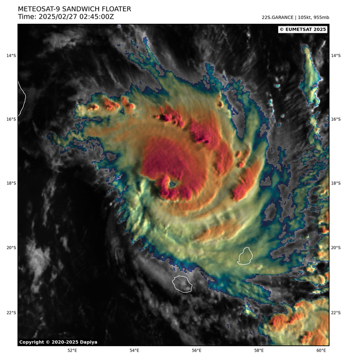 22S(GARANCE) CAT 3 US to make landfall over Northern REUNION by 24h//18P(ALFRED) near CAT3// 23S(HONDE) CAT1// 2703utc