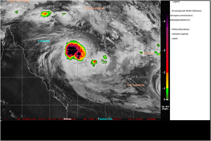 SATELLITE ANALYSIS, INITIAL POSITION AND INTENSITY DISCUSSION: ANIMATED MULTISPECTRAL SATELLITE IMAGERY (MSI) DEPICTS IMPROVING CONVECTIVE ORGANIZATION AROUND A PRECURSOR EYE FEATURE. THE INITIAL POSITION IS PLACED WITH HIGH CONFIDENCE BASED ON 262213Z GMI 37 GHZ IMAGERY SHOWING A WELL-DEFINED LOW-LEVEL CIRCULATION CENTER. THE INITIAL INTENSITY OF 95 KTS IS ASSESSED WITH MEDIUM CONFIDENCE BASED ON A CONSENSUS OF AVAILABLE SUBJECTIVE DVORAK AND AUTOMATED INTENSITY FIX DATA.