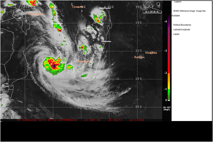 TC 25S(JUDE) intensifying forecast landfall near Toliara/MADAGASCAR within 24h// TC 24S(IVONE) unravelling// 3 Week Tropical Cyclone Formation Probability//1400utc 