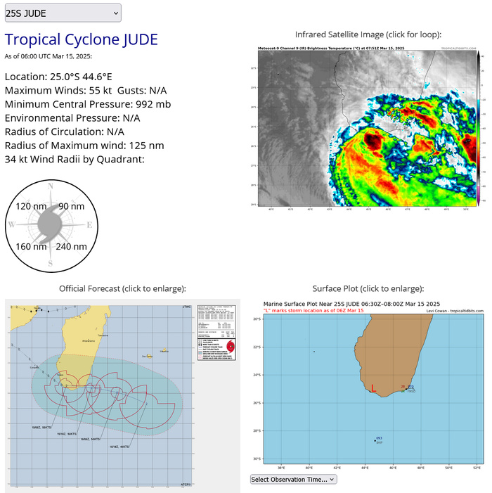 TC 25S(JUDE) hits Southern MADAGASCAR// 1509utc