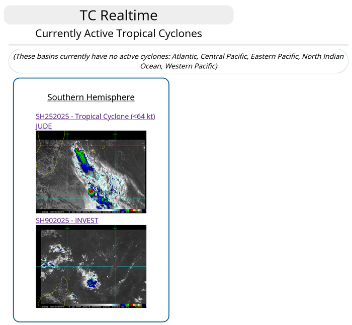 25S(JUDE) now subtropical// Invest 90S// Invest 91S// 1609utc