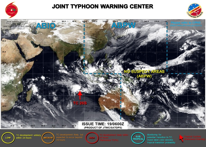 JTWC IS ISSUING 12 HOURLY WARNINGS AND 3 HOURLY SATELLITE BULLETINS ON TC 26S.