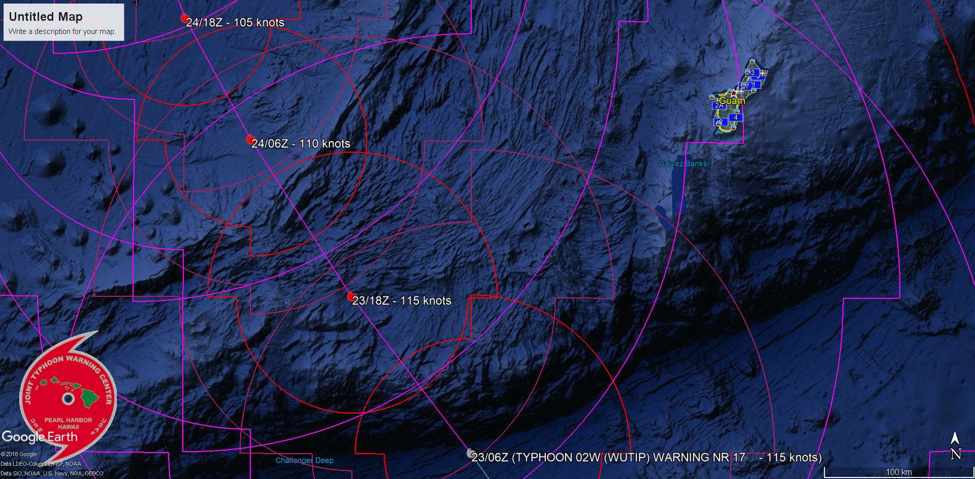 09UTC: typhoon Wutip(02W) Category 4 US, the second February category 4 in 4 years