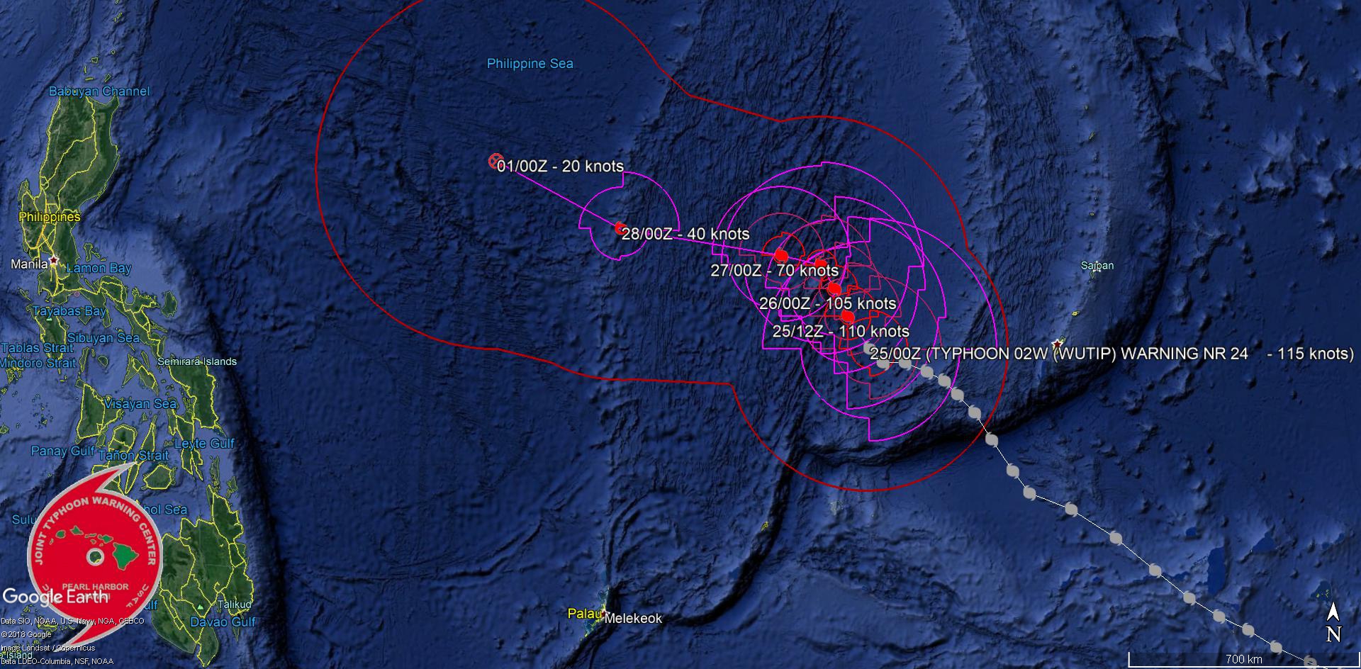 03UTC: amazing Typhoon WUTIP(02W) is a powerful category 4 US once again.